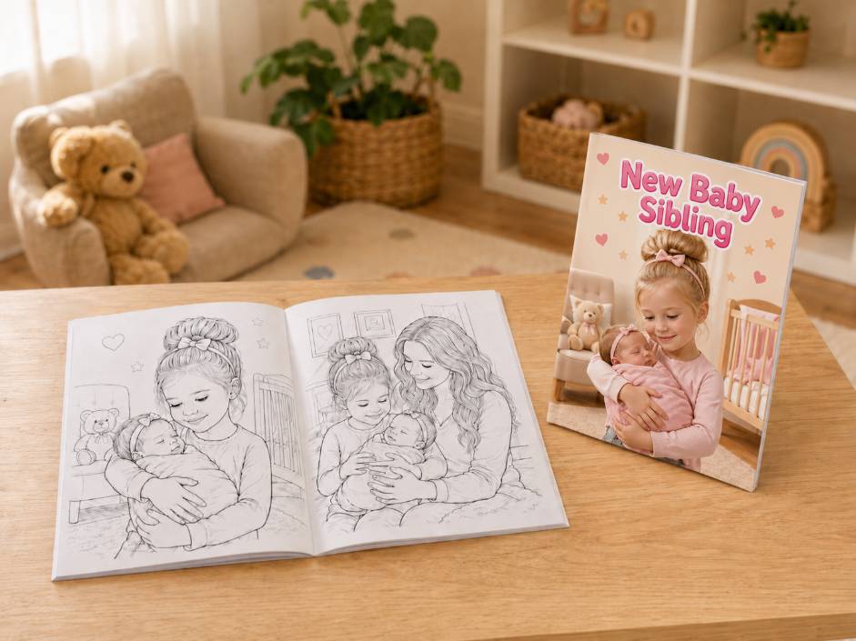Standard bundle with softcover storybook and softcover colouring book