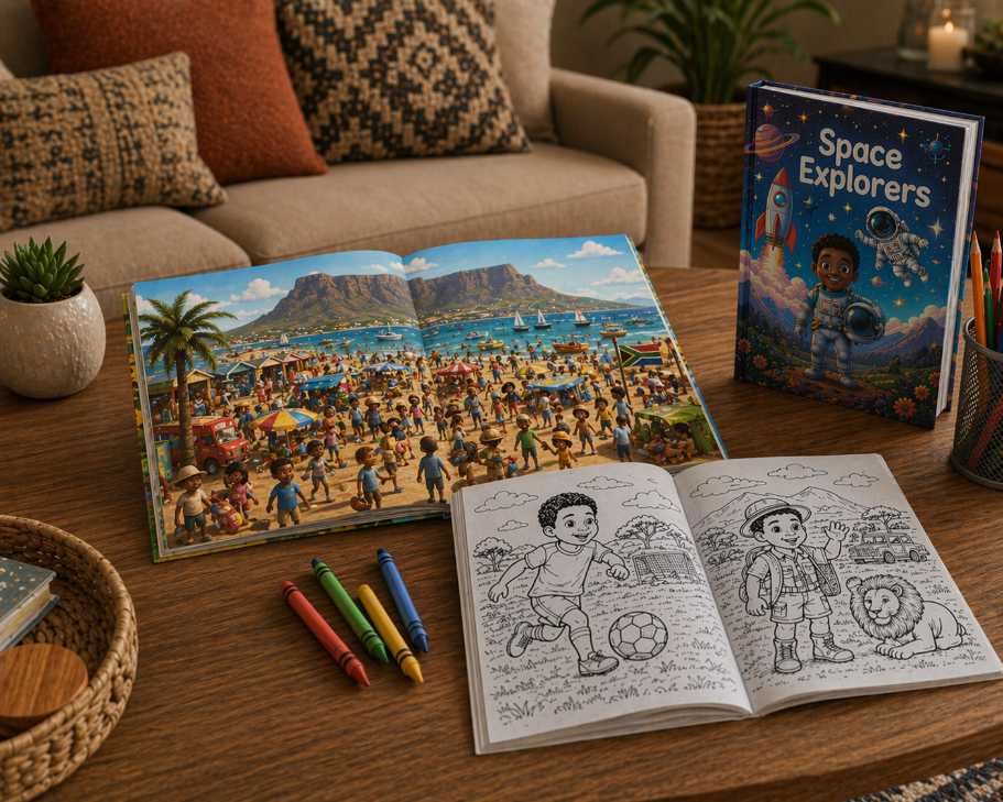 Standard bundle with softcover storybook and softcover colouring book