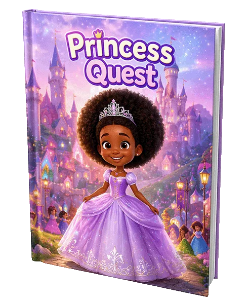 Princess Quest – personalised children's storybook cover mockup